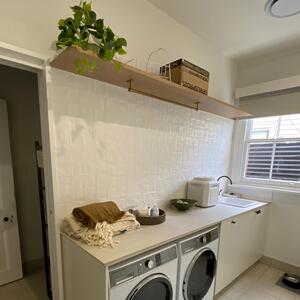Laundry cabinetry.
